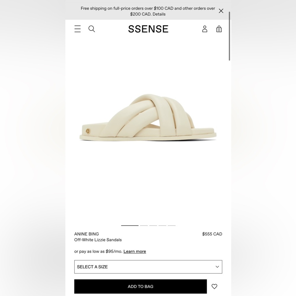 Anine bing off white Lizzie sandals